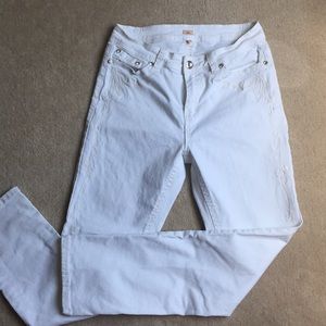 *2/$20* White Reba jeans w/bling &detail stitching